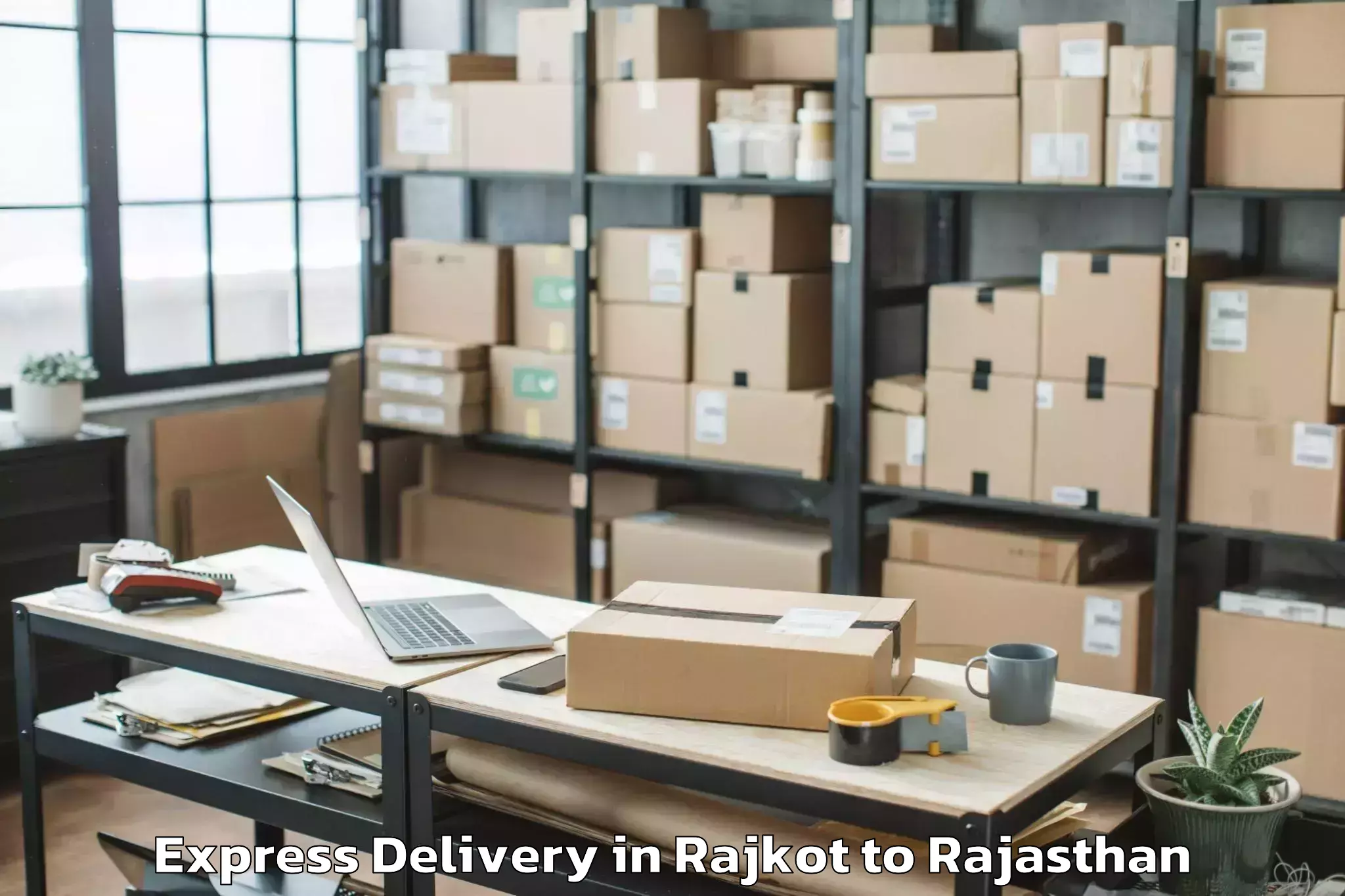 Book Rajkot to Bandikui Express Delivery